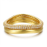 Pavé Maisonette Wave Stacking Ring Set