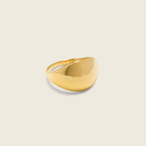 Elegant and radiant gold vermeil dome ring