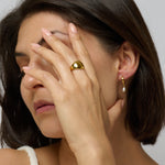 Chunky gold vermeil dome ring
