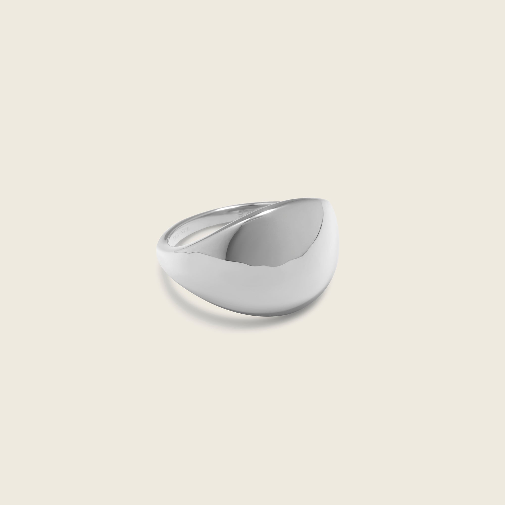 Bold silver dome designed ring
