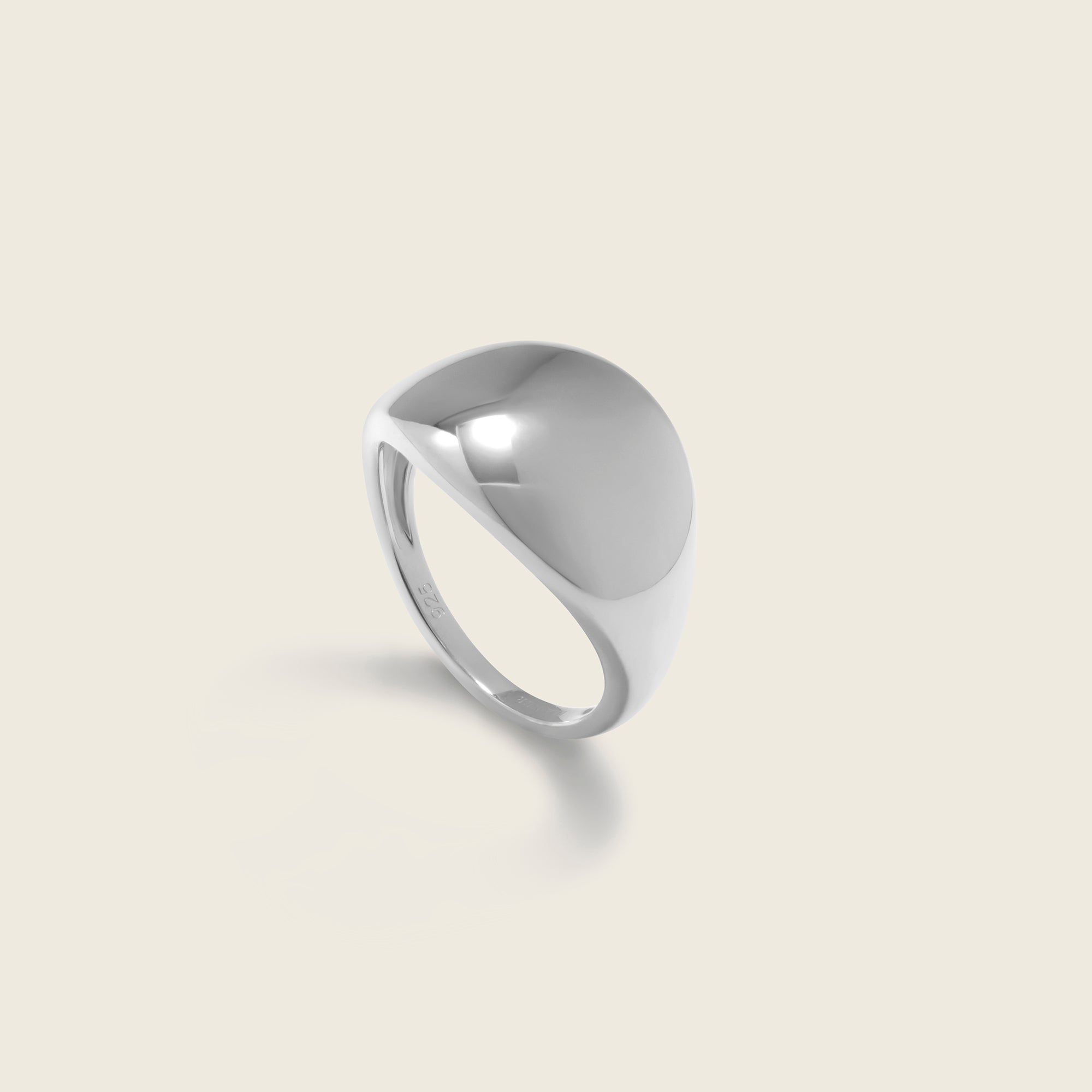 925 sterling silver bold dome shaped ring