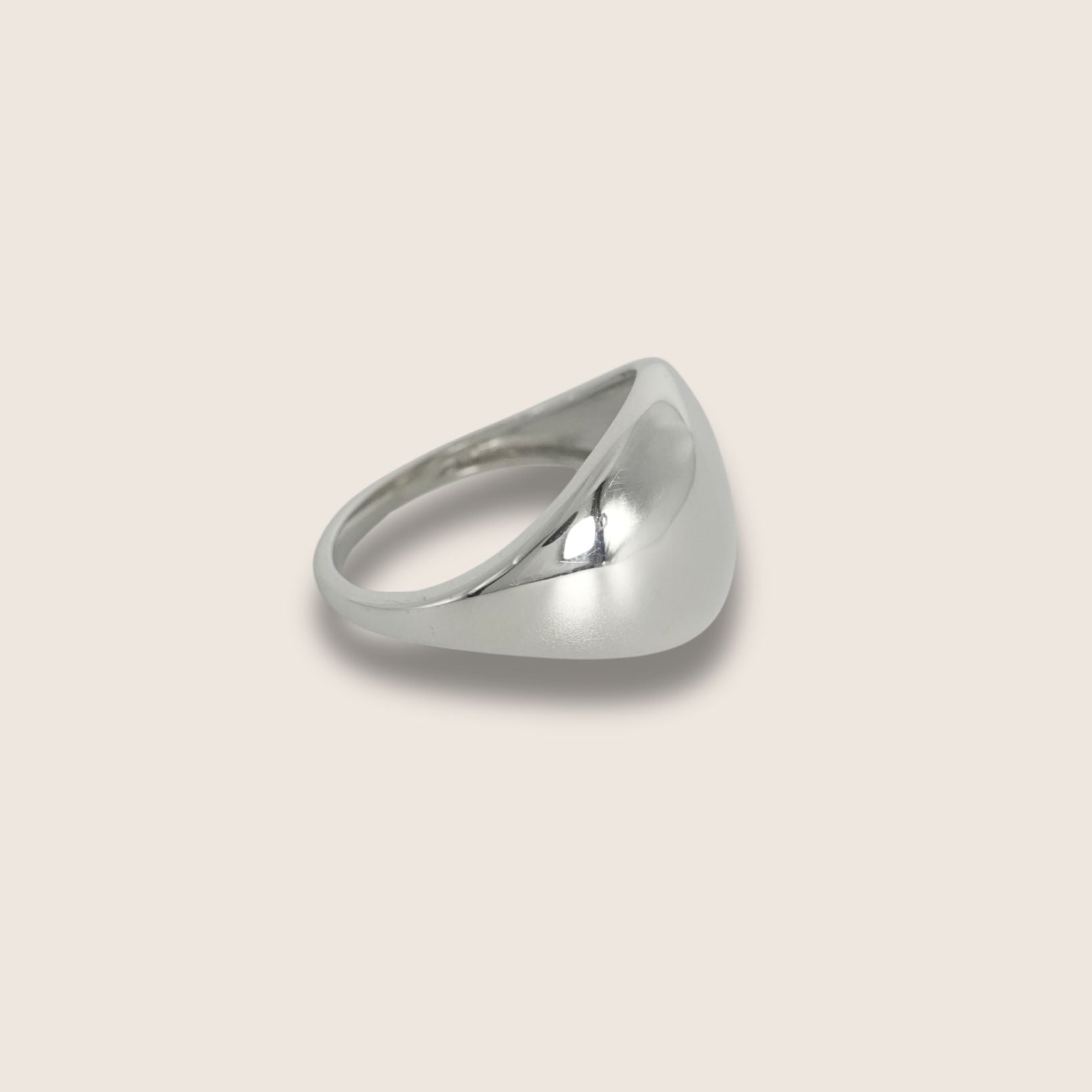 Bold silver dome ring