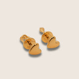 Dainty heart studs
