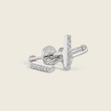 Diamond Bar Stud Earrings