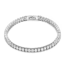 Dazzling and durable Moissanite tennis bracelet set in sterling silver