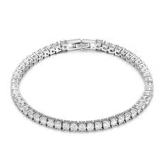 Dazzling and durable Moissanite tennis bracelet set in sterling silver