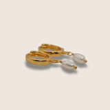 Gold pearl earrings