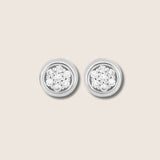 Round Pavé Diamond Studs