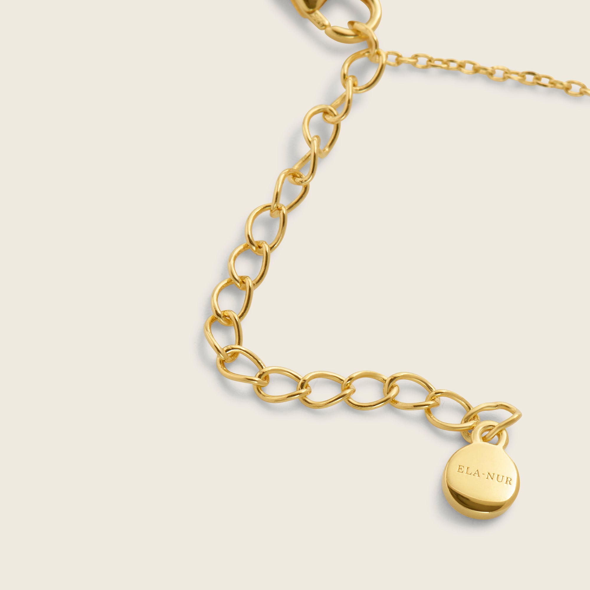 Gold vermeil chain necklace with adjustable lobster claw