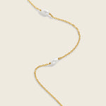 18k gold vermeil and freshwater pearl chain necklace