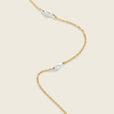 18k gold vermeil and freshwater pearl chain necklace