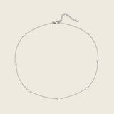 925 sterling silver adjustable chain necklace with freshwater pearls