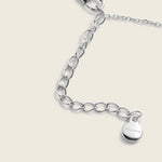 Adjustable silver pearl chain necklace ela nur