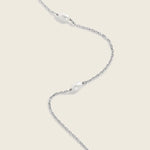 Delicate freshwater pearls hand strung onto a sterling silver chain necklace