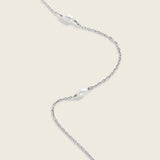 Delicate freshwater pearls hand strung onto a sterling silver chain necklace