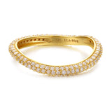 Pavé Moissanite Wave Stacking Ring