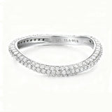Pavé Moissanite Wave Stacking Ring