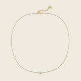 18k gold vermeil chain necklace with lab grown diamonds