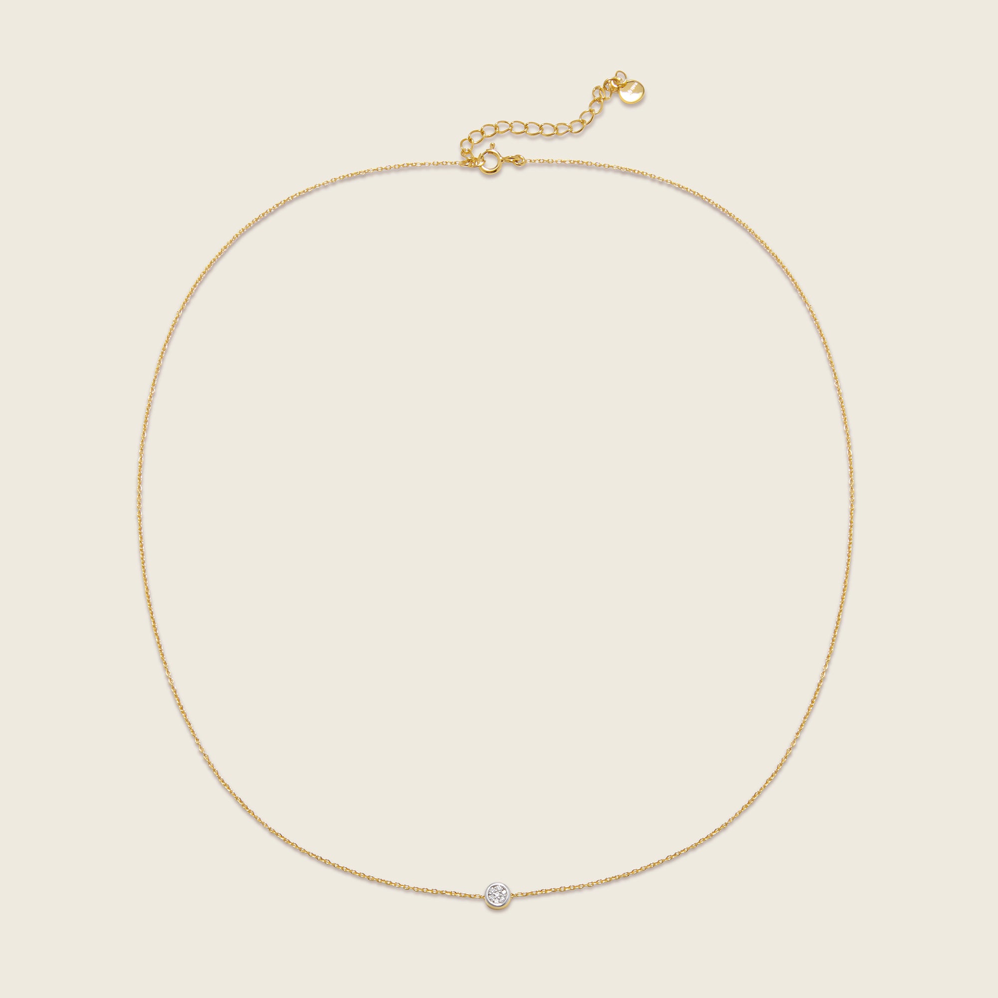 18k gold vermeil chain necklace with lab grown diamonds