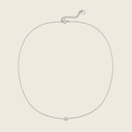 Diamond pendant necklavce on silver chain