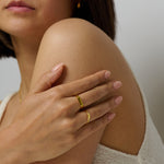 Engraveable gold name ring