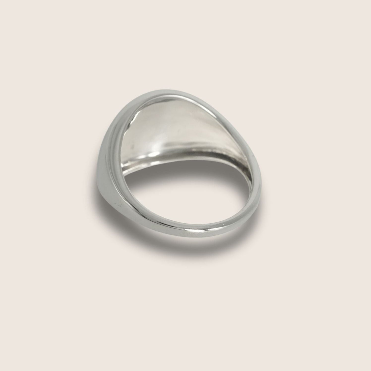 Silver dome ring