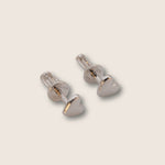 Silver heart studs
