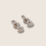 Silver heart studs