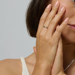 Silver wave stacking ring