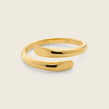 Radiant 18k gold vermeil open wrap ring ela-nur