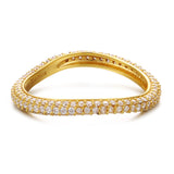 Pavé Moissanite Wave Stacking Ring